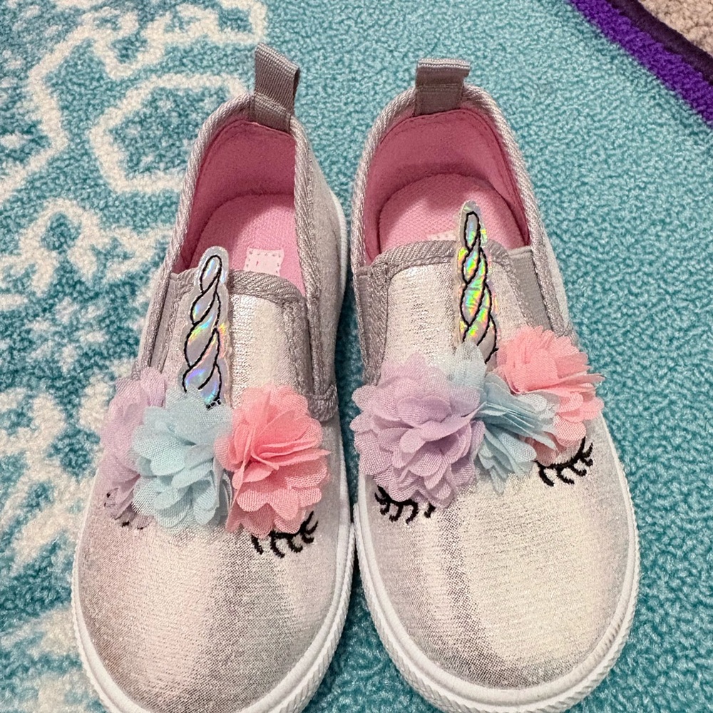 Silver Unicorn Kids Shoes